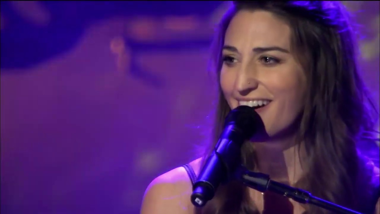 Sara Bareilles performing live on stage